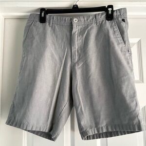 Classic Gray Men's Flat Front Shorts